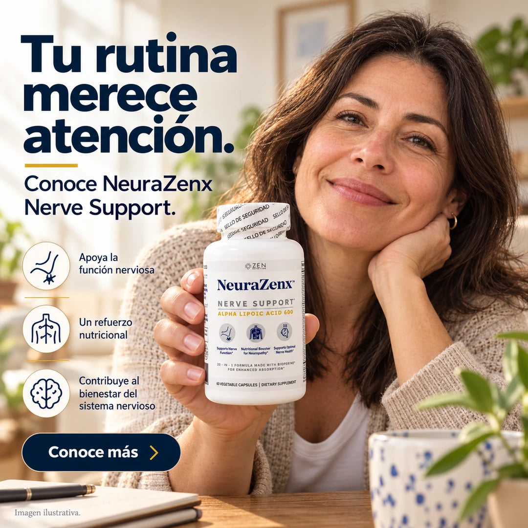 NERVE SUPPORT NEURAZEN - Ácido Alfa Lipoico 600 mg 90 Capsulas