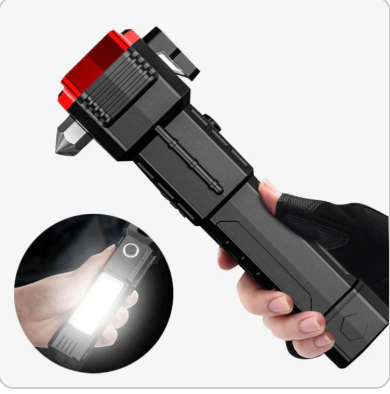 Linterna LED Multifuncional Táctica 4 En 1 Recargable