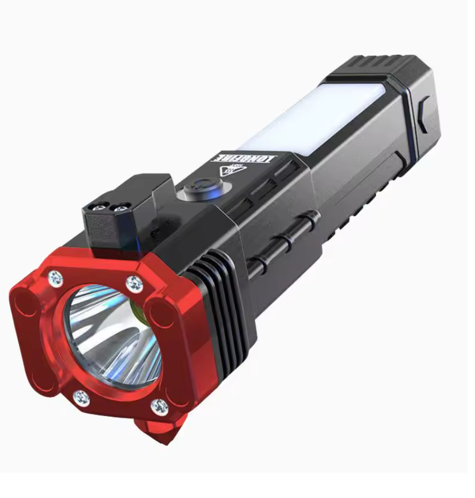 Linterna LED Multifuncional Táctica 4 En 1 Recargable