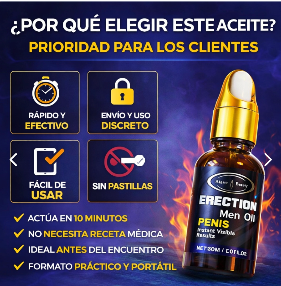 Aceite Erección Instantánea 30ml. 💪🏻 😃