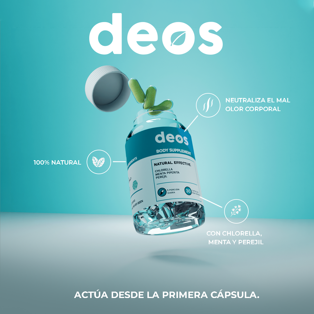 DEOS, La revolución del Desodorante empieza desde adentro 🌿 30 CAPS.