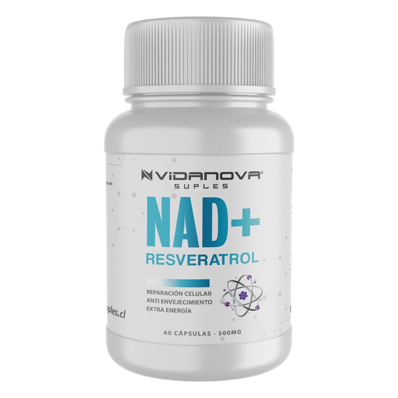 NAD + RESVERATROL 1500 MG 60 CAPSULAS