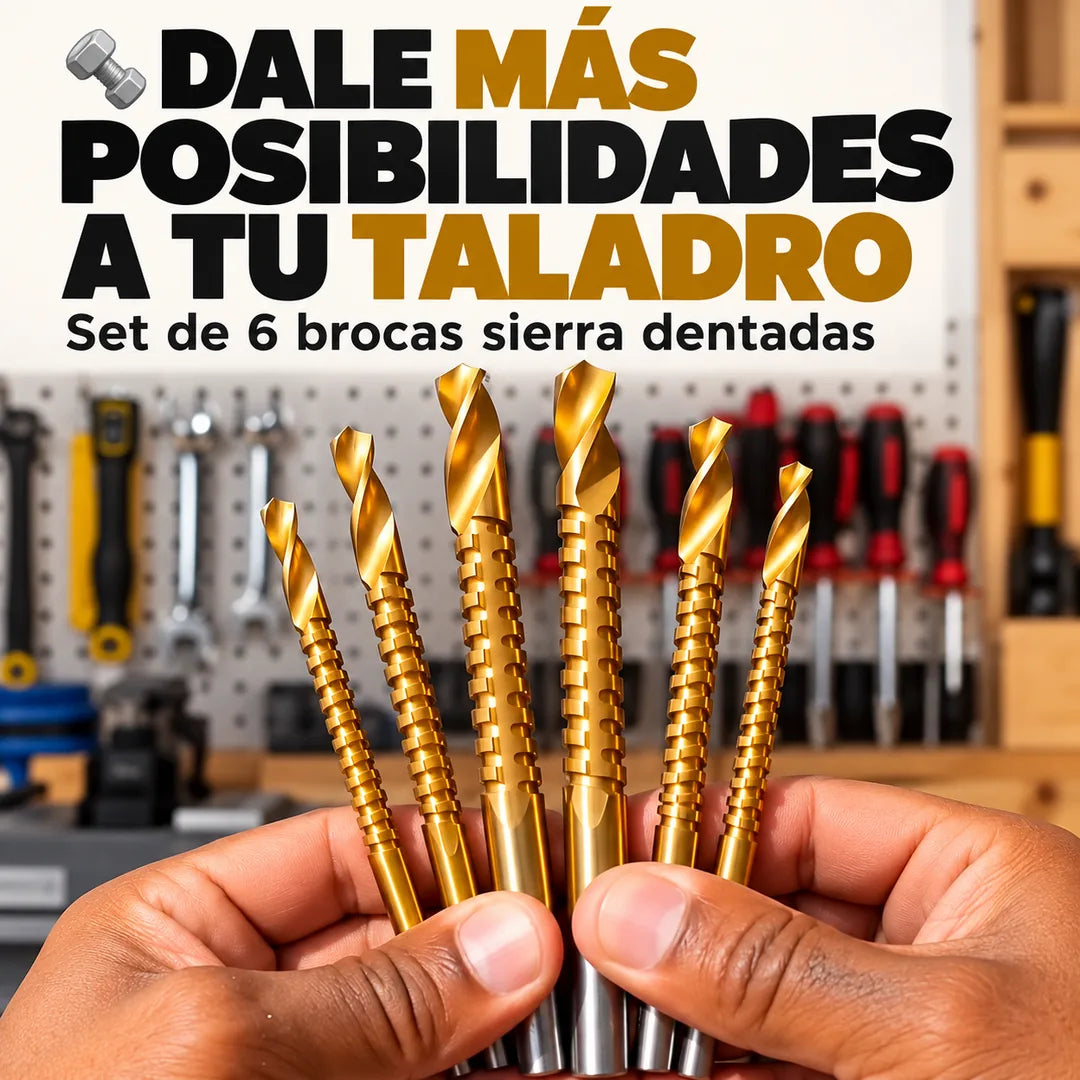 🔩 CORTEPRO — SET DE 6 BROCAS SIERRA DENTADAS