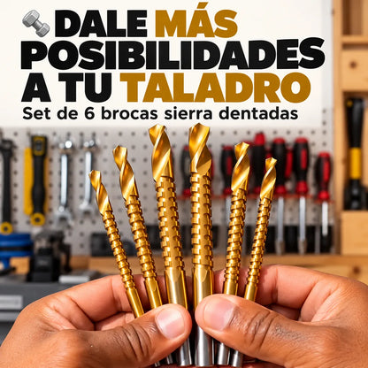 🔩 CORTEPRO — SET DE 6 BROCAS SIERRA DENTADAS