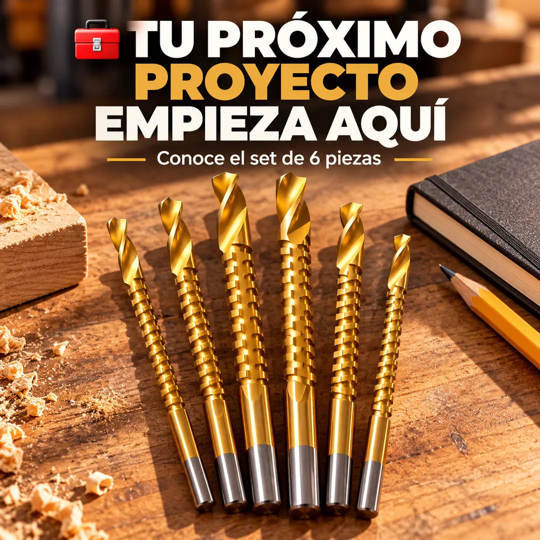 🔩 CORTEPRO — SET DE 6 BROCAS SIERRA DENTADAS