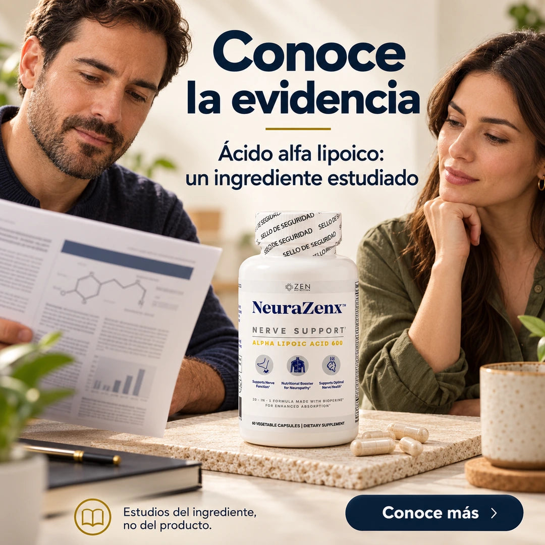 NERVE SUPPORT NEURAZEN - Ácido Alfa Lipoico 600 mg 90 Capsulas