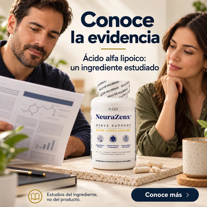 NERVE SUPPORT NEURAZEN - Ácido Alfa Lipoico 600 mg 90 Capsulas