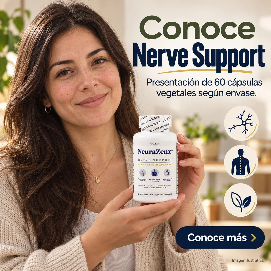 NERVE SUPPORT NEURAZEN - Ácido Alfa Lipoico 600 mg 90 Capsulas