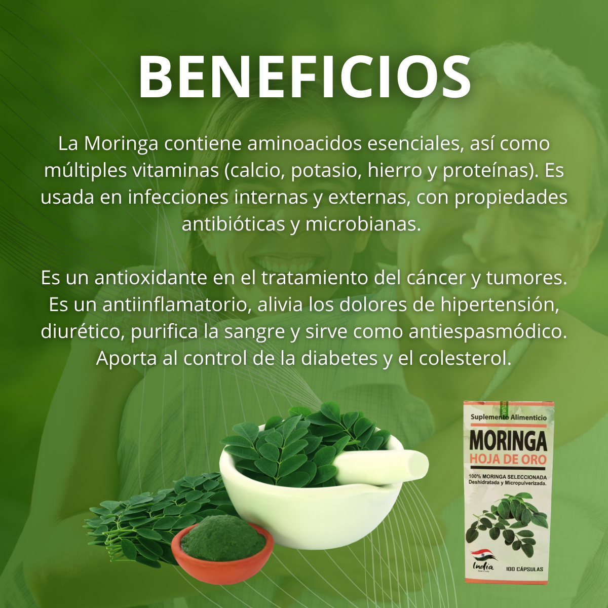 Moringa Ancestral 100 cápsulas 🥬 ⚕️