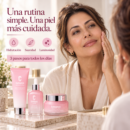 Collagen Lift Ritual™ – Kit Facial Reafirmante de Colágeno 3 en 1