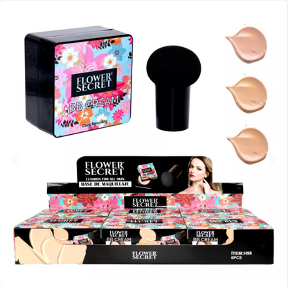 Base De Crema BB Con Esponja De Cabeza De Hongo, Base Correctora Maquillaje