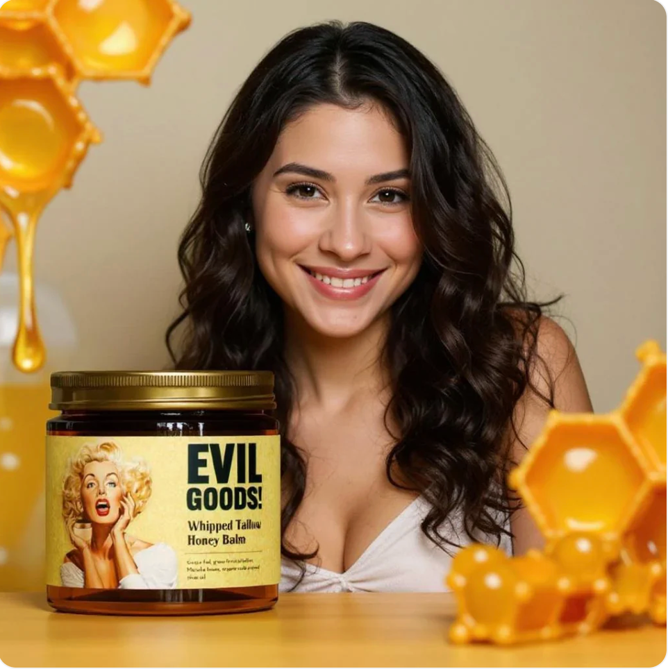 🌿 Evil Good — Bálsamo de Miel & Sebo de Res, Antienvejecimiento - Hidratación profunda