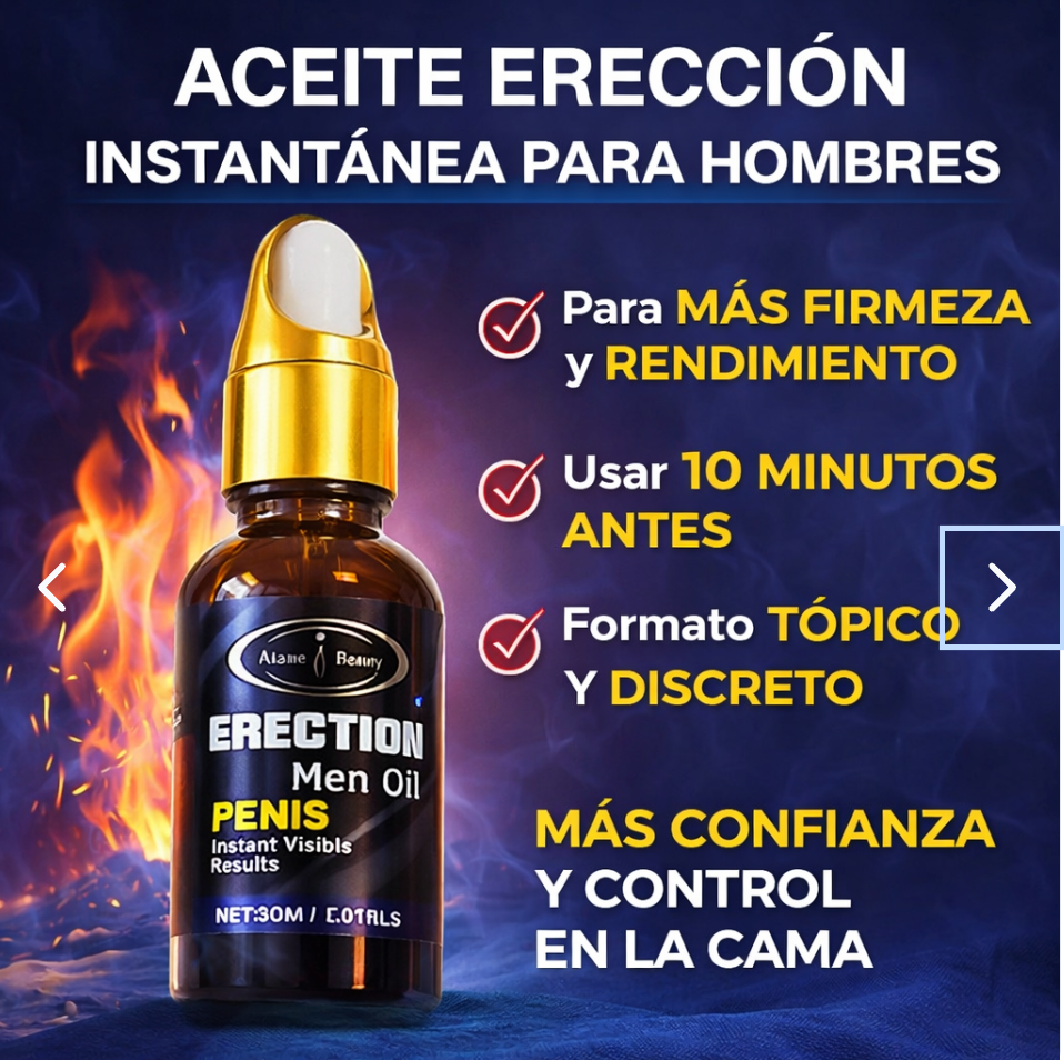 Aceite Erección Instantánea 30ml. 💪🏻 😃
