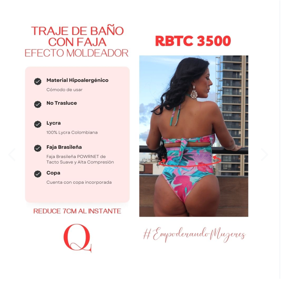 TRAJE DE BAÑO CON FAJA -SWIMSUIT