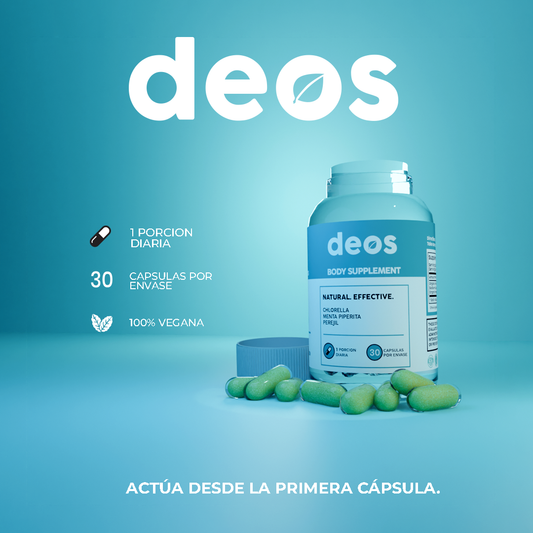 DEOS, La revolución del Desodorante empieza desde adentro 🌿  30 CAPS.