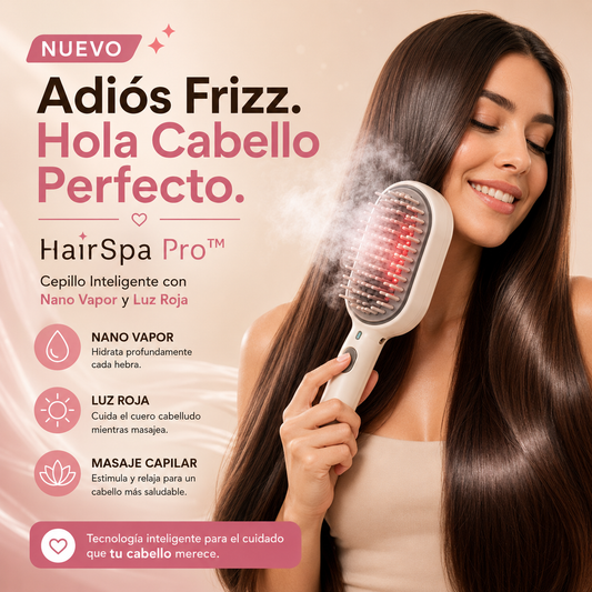 HairSpa Pro™ | El Cepillo Inteligente que Hidrata, Desenreda y Elimina el Frizz