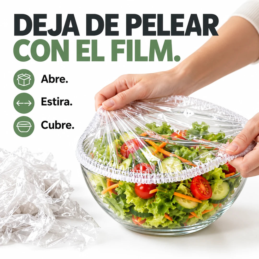 🍽️ CubreFácil — ¡Tapa tus platos en segundos! Pack 200, 400 y 600 unids.